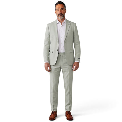 Men's Sage Green Tailored Fit Formal Blazer Jacket - Belmount