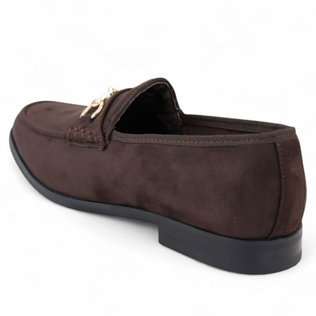 Men's Brown Suede Moccasin Leather Lined Loafers