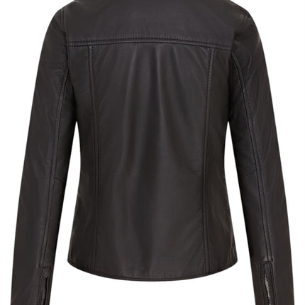 Women's Classic Brando Biker Leather Jacket - Broome