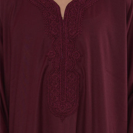 Kid's Boys Red Moroccan Thobe Jubba Robe Eid Djellaba Gandoura - K-HM62