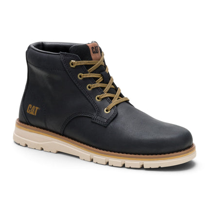 Caterpillar (CAT) Men's Water-Resistant Black Leather Ankle Boots - Estimate Chukka