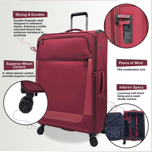 Lightweight  4 Wheel Luggage Suitcase