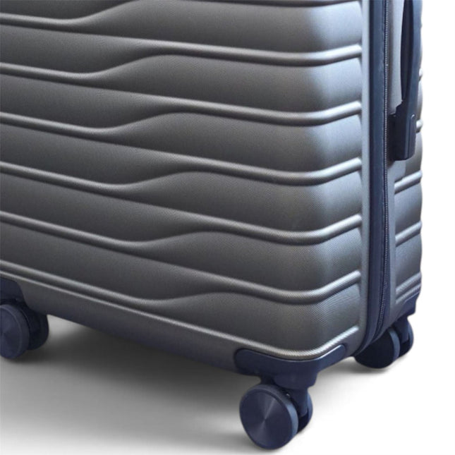 Hardshell Coffee Suitcase Set Robust 8 Wheel Luggage Cabin Case Bag