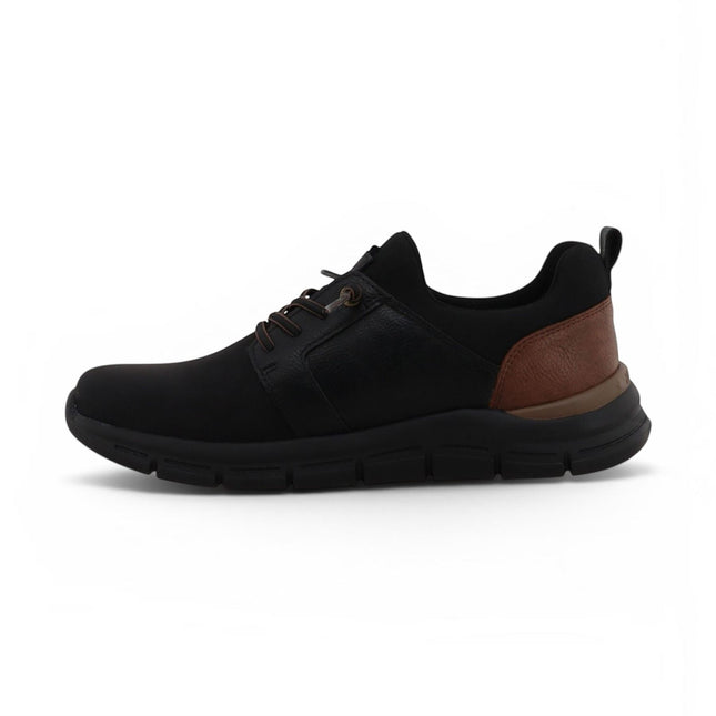 Mustang Men's Black Lightweight Lace-Up Trainers Shoes - M0061005