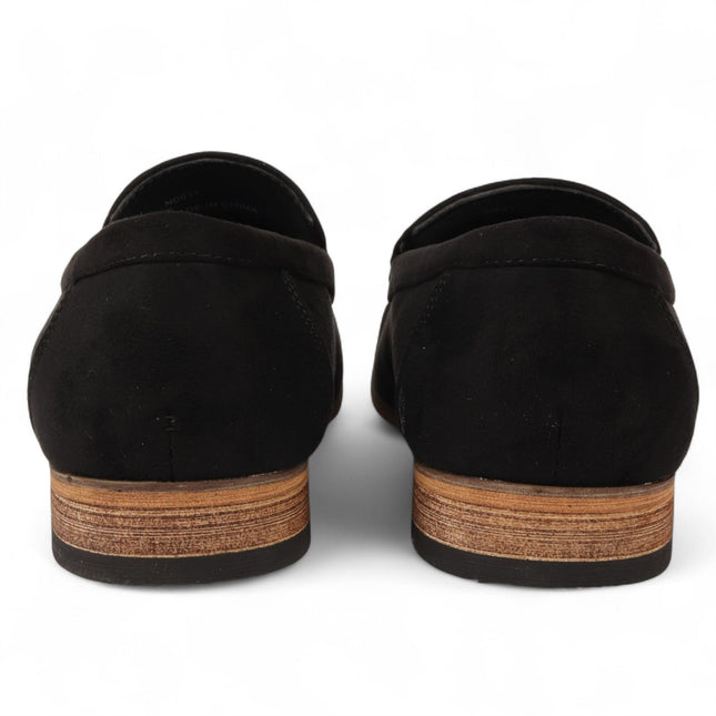 Men's Black Suede Loafers Lightweight Slip-On Casual Shoes