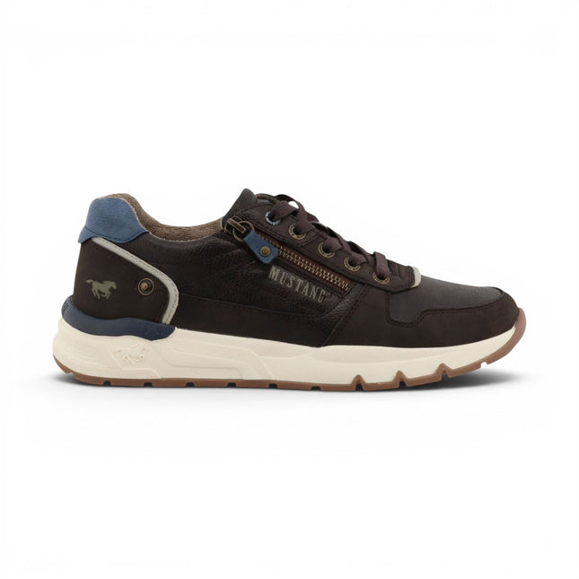 Mustang Men's Brown Faux Leather Trainer Sneakers - M0051001