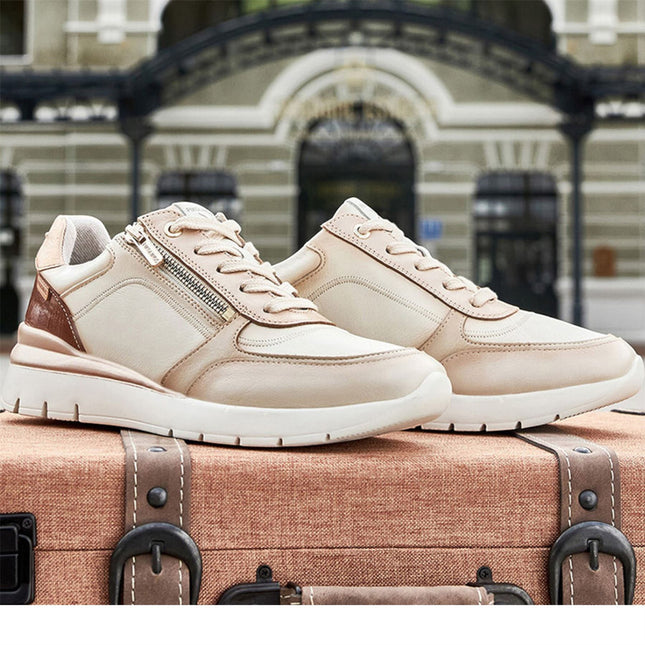 Pikolinos Women's White Leather Sneakers Trainer Shoes - Cantabria