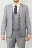 Men's Grey 3 Piece Formal Classic Prom Suit Workwear