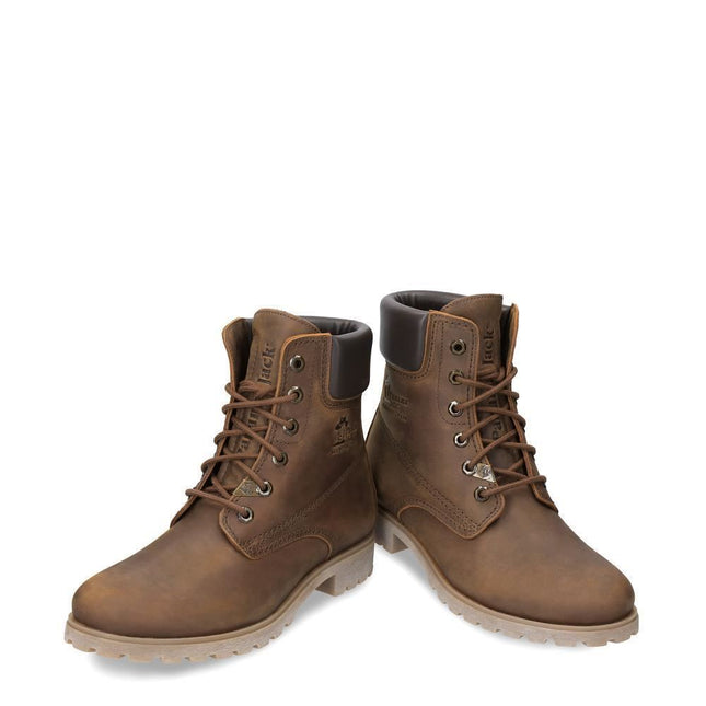 Panama Jack 03 Ladies Brown Waterproof Leather Lace Up Hiking Ankle Boots