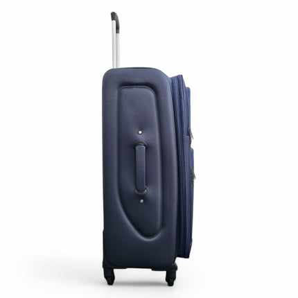 Soft Shell Lightweight Nylon Suitcase Set 4 Wheel Travel Case Holiday Bags