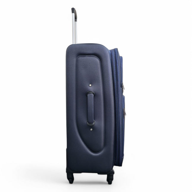 Soft Shell Lightweight Nylon Suitcase Set 4 Wheel Travel Case Holiday Bags