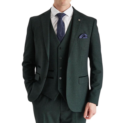 Men's Green Suit Blazer Prince Of Wales Formal Blazer