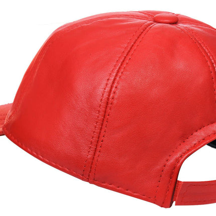 Unisex Real Nappa Leather Adjustable Golf Snapback Plain Baseball Cap Hat