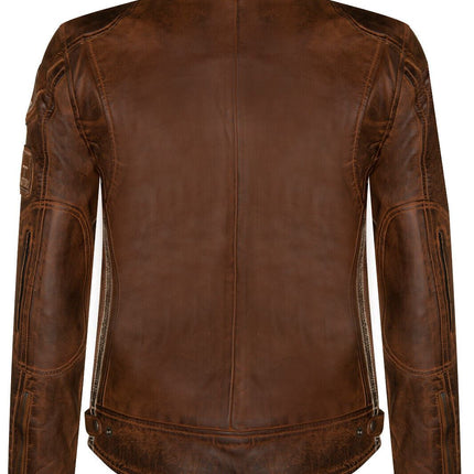 Mens Racing Leather Biker Jacket-Portland