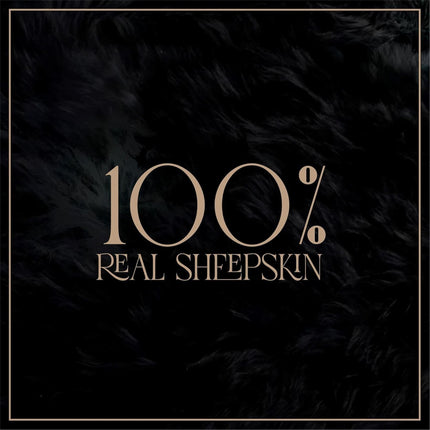 Genuine Black Sheepskin Natural Silky Soft Fluffy Real Wool Rug