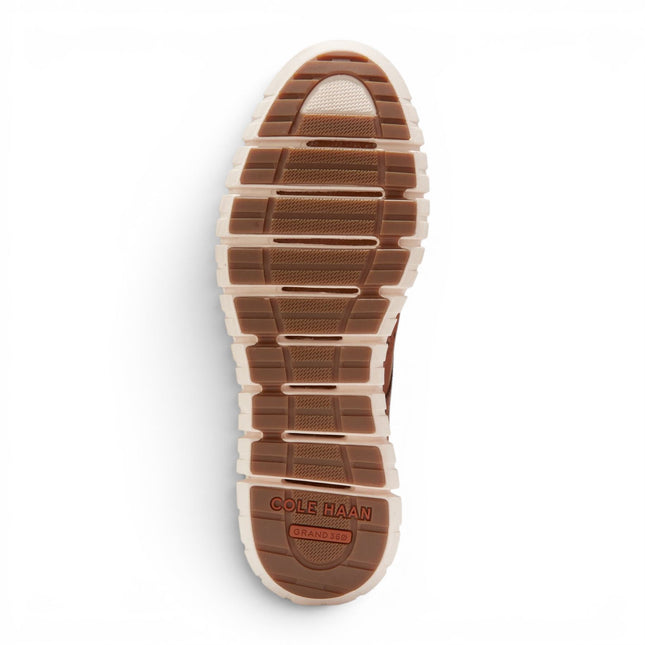 Cole Haan Men's ZeroGrand Wingtip Oxford Trainer Brown Leather Sneakers - C39602