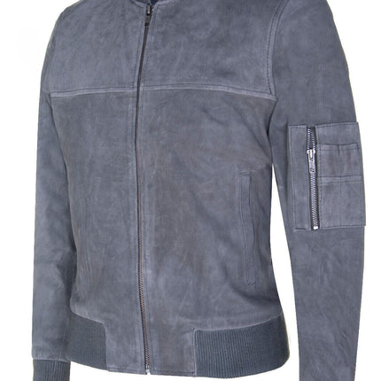 Mens Goat Suede MA-1 Bomber Jacket-Auckland