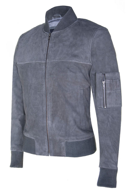 Mens Goat Suede MA-1 Bomber Jacket-Auckland