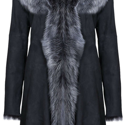 Womens Toscana Sheepskin Suede Trench Coat-Tbilisi