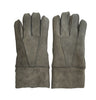 Infinity Leather Unisex Grey Sheepskin Suede Gloves with Roll Up/Down Cuff