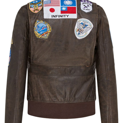 Women's A2 Top Gun Leather Bomber Jacket-Sunbury