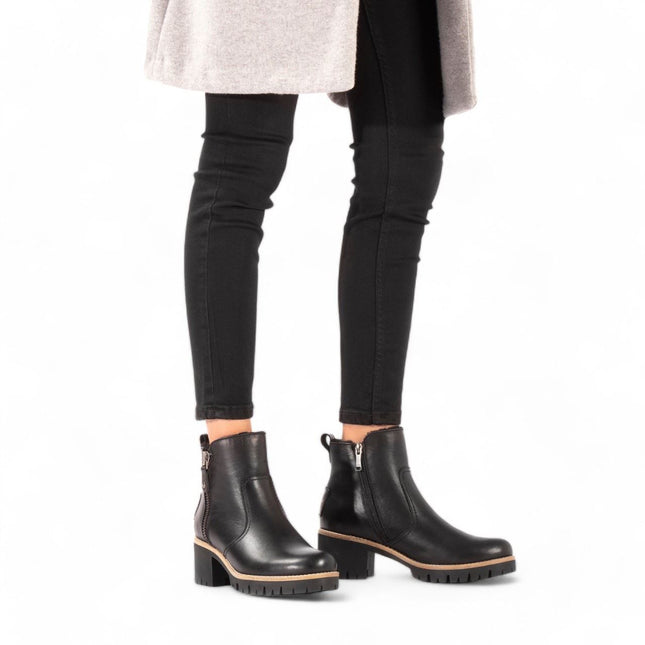 Panama Jacks Women's Black Trav B2 Leather Ankle Boots