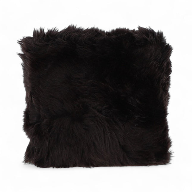 Genuine Sheepskin Chocolate Brown  40x40cm Real Wool Single Sided Cushion