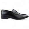 Men's Black Slip-On Loafers Leather Lined Smart Shoes