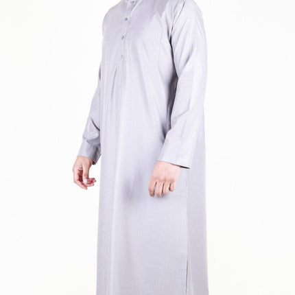 Mens Cream Thobe Jubba Saudi Islamic Arabic Eid Cotton Kaftan Jubbah Umrah Robe