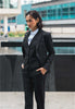 Women's 3 Piece Tailored Fit Plain Black Formal Office Suit