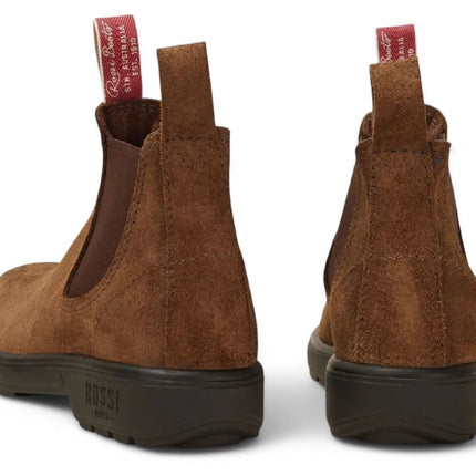 Rossi 303 Endura Rustic Brown Suede Leather Chelsea Boots