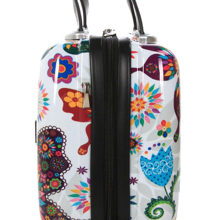 Hard Shell Printed Dual 4 Wheel Luggage Suitcase