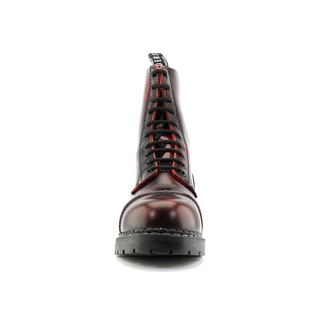 Grinders Unisex Wine Stag Acs Leather Steel Toe Cap Lace Up Boots