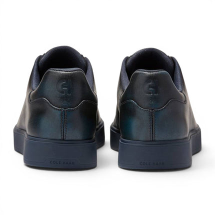 Cole Haan Men's GrandPro Luxe Mile Trainer Blue Leather Sneakers - C44436