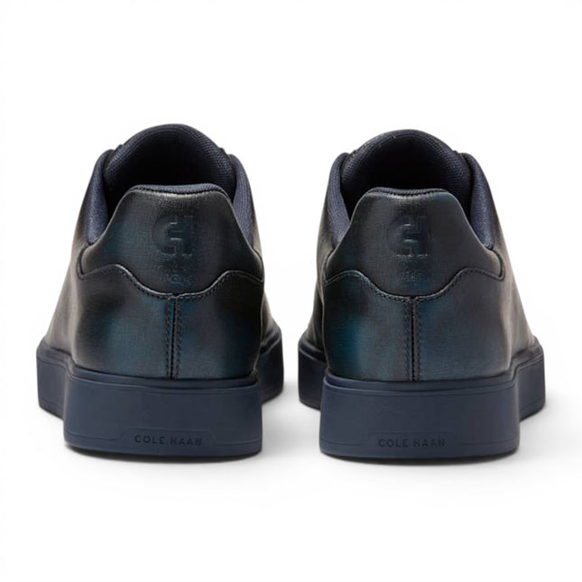 Cole Haan Men's GrandPro Luxe Mile Trainer Blue Leather Sneakers - C44436