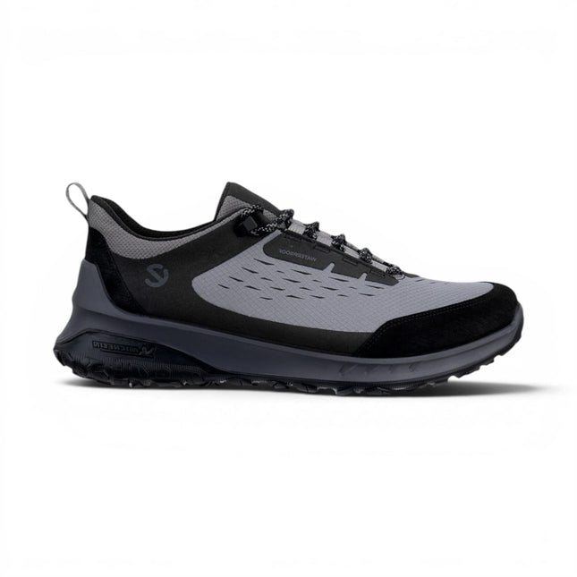 Ecco Men's Black Grey Leather Waterproof Outdoor Trainer Sneaker Shoes - ULT-TRN