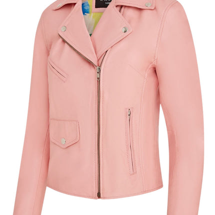 Women's Classic Brando Biker Leather Jacket - Broome