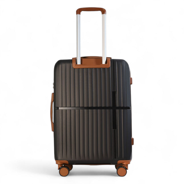 Strong Hard Shell Suitcase Set 8 Wheel Cabin Luggage Holiday Travel Case