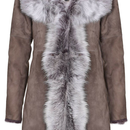 Womens Toscana Sheepskin Suede Trench Coat-Tbilisi