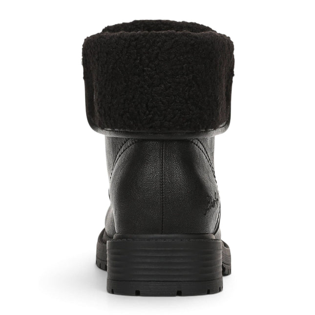 Blowfish Malibu Women's Black Faux Leather Lace Up Winter Boots - Andy-Cozy