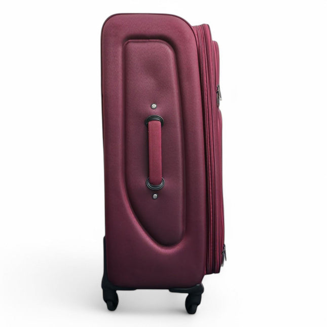 Soft Shell Lightweight Nylon Suitcase Set 4 Wheel Travel Case Holiday Bags
