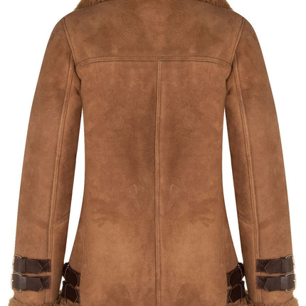 Womens Sheepskin Biker Jacket-Alamar