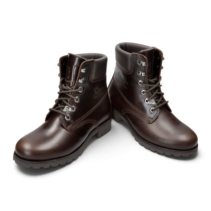 Panama Jack Women's Brown Leather Warm Lace-Up Boots - PJ-03-IGLOO-B62