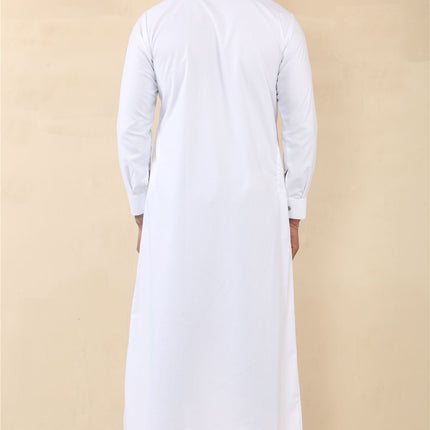 Men's White Thobe Arab Saudi Emirati Islamic Clothing Jubba Robe