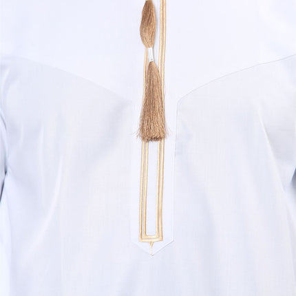 Men's Omani Eid White Thobe  Saudi Emirati Jubba Robe
