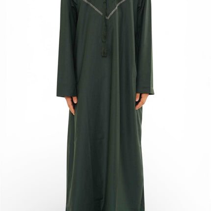 Kids Boys Eid Green Moroccan Thobe Robe Djellaba Ramadan Eid Jubba- K-HM10