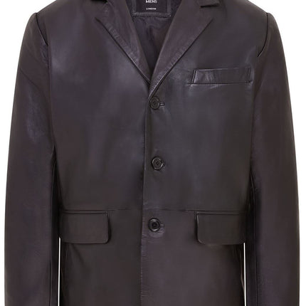 Mens Genuine Leather Blazer Soft Real Italian Tailored Vintage Jacket Coat