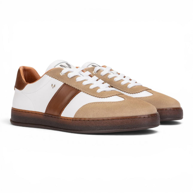 Martinelli Men's Brown Leather Sneakers Trainer Shoes - Seaford