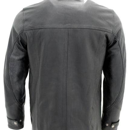 Mens Leather Mid Length Coat-Hanoi