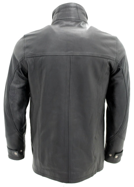 Mens Leather Mid Length Coat-Hanoi